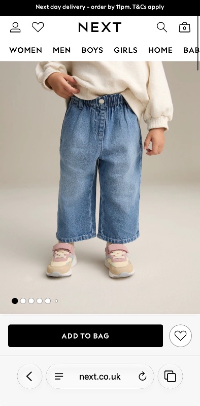 Blue Denim Wide Leg Jeans